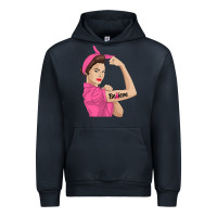 Navy believe cancer awareness women gift Urban Hoodie - linhVisuals