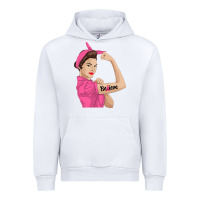 White believe cancer awareness women gift Urban Hoodie - linhVisuals
