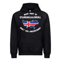 Black what part of eyjafjallajökull don't you understand raglan baseball te Urban Hoodie - linhVisuals