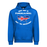Cobalt what part of eyjafjallajökull don't you understand raglan baseball te Urban Hoodie - linhVisuals