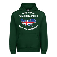 Forest Green what part of eyjafjallajökull don't you understand raglan baseball te Urban Hoodie - linhVisuals