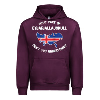 Mauve Wine what part of eyjafjallajökull don't you understand raglan baseball te Urban Hoodie - linhVisuals