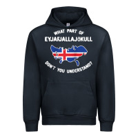 Navy what part of eyjafjallajökull don't you understand raglan baseball te Urban Hoodie - linhVisuals