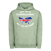 Pigment Oil Green what part of eyjafjallajökull don't you understand raglan baseball te Urban Hoodie - linhVisuals