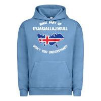 Pigment Pebble Blue what part of eyjafjallajökull don't you understand raglan baseball te Urban Hoodie - linhVisuals