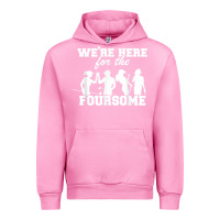 Fuchsia Pink we're here for the foursome funny sarcasm golf lover golfer t shirt Urban Hoodie - linhVisuals