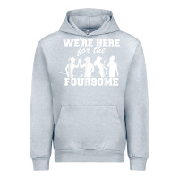 Heather Grey we're here for the foursome funny sarcasm golf lover golfer t shirt Urban Hoodie - linhVisuals