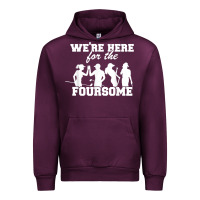 Mauve Wine we're here for the foursome funny sarcasm golf lover golfer t shirt Urban Hoodie - linhVisuals