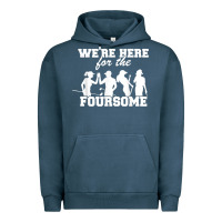 Pigment Midnight Navy we're here for the foursome funny sarcasm golf lover golfer t shirt Urban Hoodie - linhVisuals
