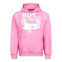 Fuchsia Pink mens but did you die atv four wheeler funny quad biker rider t shirt Urban Hoodie - linhVisuals