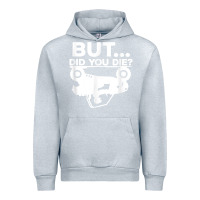 Heather Grey mens but did you die atv four wheeler funny quad biker rider t shirt Urban Hoodie - linhVisuals