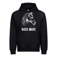 Black womens boss mare horseback riding equestrians men horse women gift v n Urban Hoodie - linhVisuals