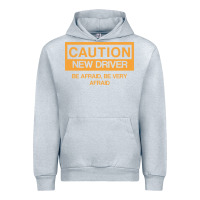 Heather Grey caution new student driver funny Urban Hoodie - linhVisuals