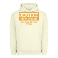 Pigment Pistachio caution new student driver funny Urban Hoodie - linhVisuals