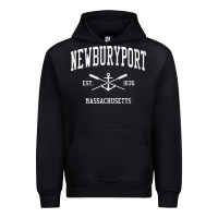 Black newburyport ma vintage crossed oars & boat anchor sports t shirt Urban Hoodie - linhVisuals