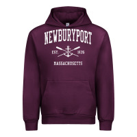 Mauve Wine newburyport ma vintage crossed oars & boat anchor sports t shirt Urban Hoodie - linhVisuals