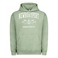 Pigment Oil Green newburyport ma vintage crossed oars & boat anchor sports t shirt Urban Hoodie - linhVisuals