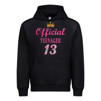 Black official 13 teenager cute 13th birthday ideas for girls t shirt Urban Hoodie - linhVisuals