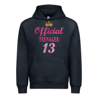 Navy official 13 teenager cute 13th birthday ideas for girls t shirt Urban Hoodie - linhVisuals