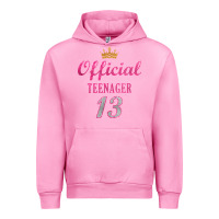 Fuchsia Pink official 13 teenager cute 13th birthday ideas for girls t shirt Urban Hoodie - linhVisuals