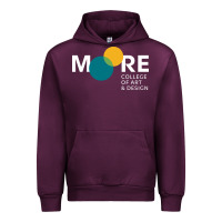 Mauve Wine Moore College of Art and Design Urban Hoodie - linhVisuals