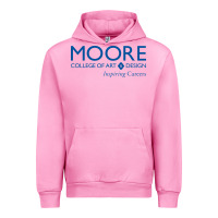 Fuchsia Pink Moore College of Art and Design Urban Hoodie - linhVisuals