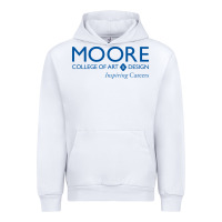 White Moore College of Art and Design Urban Hoodie - linhVisuals