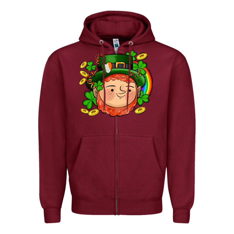 St Patricks Elf Zipper Hoodie by AdoDesignShop | Teevron