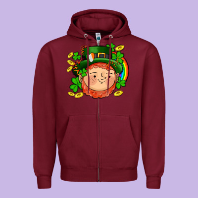 St Patricks Elf Zipper Hoodie Designed By Adodesignshop