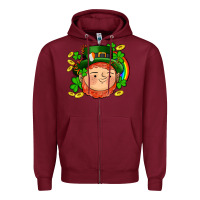 Burgundy st patricks elf Zipper Hoodie - AdoDesignShop