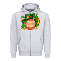 Heather Grey st patricks elf Zipper Hoodie - AdoDesignShop