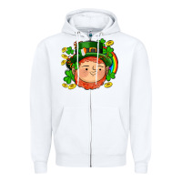 White st patricks elf Zipper Hoodie - AdoDesignShop