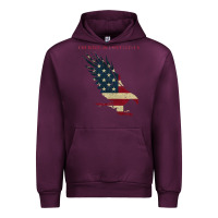 Mauve Wine courage is contagious and eagle Urban Hoodie - linhVisuals