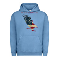 Pigment Pebble Blue courage is contagious and eagle Urban Hoodie - linhVisuals