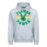 Heather Grey womens flower power 420 thc pot weed medical marijuana funny weed v ne Urban Hoodie - linhVisuals