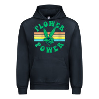 Navy womens flower power 420 thc pot weed medical marijuana funny weed v ne Urban Hoodie - linhVisuals