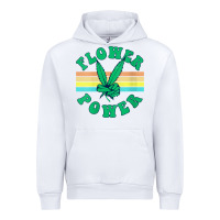 White womens flower power 420 thc pot weed medical marijuana funny weed v ne Urban Hoodie - linhVisuals
