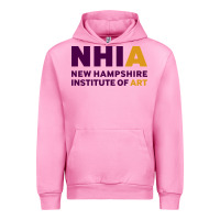 Fuchsia Pink New Hampshire Institute of Art Urban Hoodie - linhVisuals