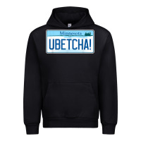 Black ubetcha (you betcha) minnesota license plate t shirt Urban Hoodie - linhVisuals