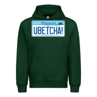 Forest Green ubetcha (you betcha) minnesota license plate t shirt Urban Hoodie - linhVisuals