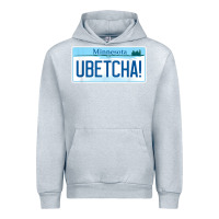 Heather Grey ubetcha (you betcha) minnesota license plate t shirt Urban Hoodie - linhVisuals