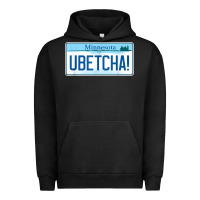 Pigment Black ubetcha (you betcha) minnesota license plate t shirt Urban Hoodie - linhVisuals
