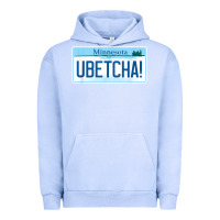Pigment Grape Ice ubetcha (you betcha) minnesota license plate t shirt Urban Hoodie - linhVisuals