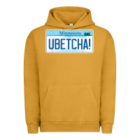 Pigment Peanut Butter ubetcha (you betcha) minnesota license plate t shirt Urban Hoodie - linhVisuals