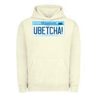 Pigment Pistachio ubetcha (you betcha) minnesota license plate t shirt Urban Hoodie - linhVisuals