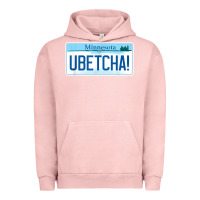 Pigment Salmon ubetcha (you betcha) minnesota license plate t shirt Urban Hoodie - linhVisuals