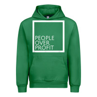 Emerald people over profit democratic socialism pro socialist symbol t shirt Urban Hoodie - linhVisuals
