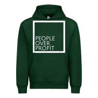 Forest Green people over profit democratic socialism pro socialist symbol t shirt Urban Hoodie - linhVisuals