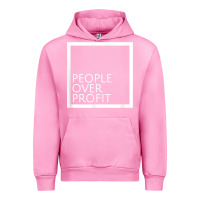 Fuchsia Pink people over profit democratic socialism pro socialist symbol t shirt Urban Hoodie - linhVisuals