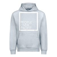 Heather Grey people over profit democratic socialism pro socialist symbol t shirt Urban Hoodie - linhVisuals